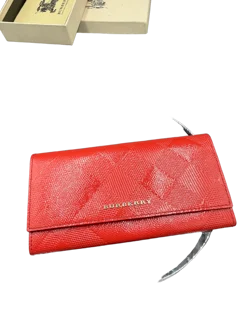 Burberry ALS Porter Long Wallet Coral Red